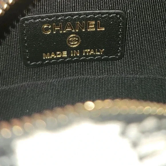 Chanel Ribbon Tweed Round Clutch with Chain - Picture 8 of 12